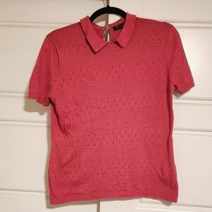 Brooks Brothers Pink Supima Cotton Knit Top